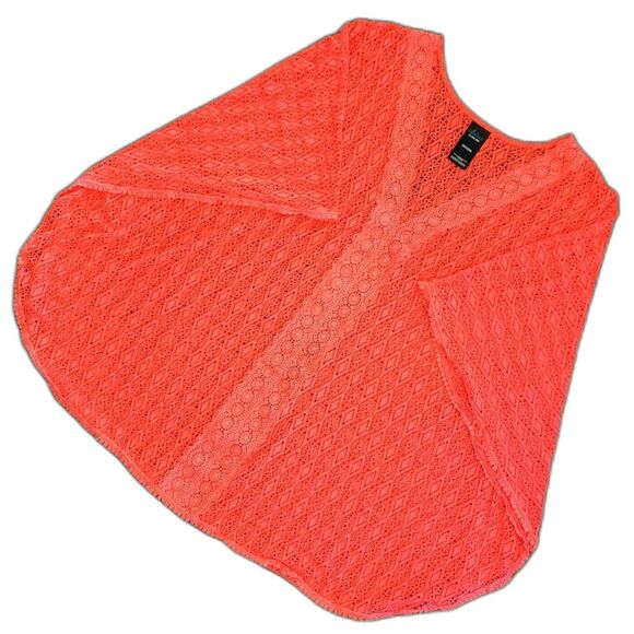 Catalina Women Swim Cover-Up Hot Pink Lace Crochet Size 2X - Picture 4 of 8